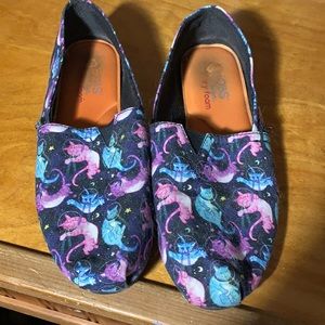 Bobs memory foam cosmic cat slip on